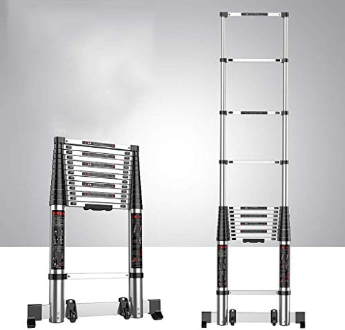 Preisvergleich Produktbild BBG Einfach Und Multifunktions Praktische Folding Teleskopleiter, Klapptechnik Leiter Aluminiumlegierung Eindickung Hebe Treppen Haushalts-Bewegliche,5.1M