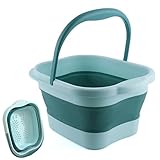 Leemeimei Foot Bath 15L(4 GL) Collapsible Foot Soak Tub with Handle, Foot Spa Bath Massager Foot Soaking for Dry Cracked Feet, Plastic Foot Bucket