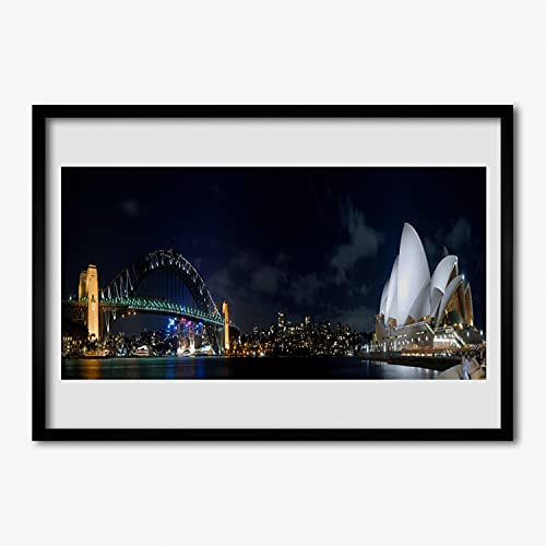 Affiche de Sydney cadre en MDF pour une décoration urbaine chic de votre salon