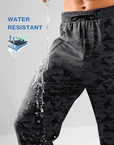 Image of Pudolla Men's Lightweight Hiking Pants Quick Dry Outdoor Sweatpants with Zipper Pockets for Athletic Workout Casual Travel