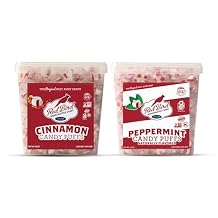 Red Bird Peppermint and Cinnamon Puffs, 52 oz Tubs Bundle, Individually Wrapped Candy Breath Mints, Kosher, Gluten-Free Candy Great For Parties, Events, Gifting, Office, Church, and Restaurants