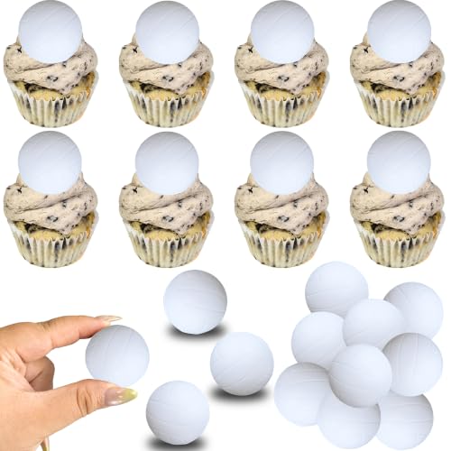 Gyufise 10Pcs Volleyball Cupcake Toppers Foam Volleyball Cupcake Picks for Kids Sport Theme Birthday Party Baby Shower Cake Decorations Supplies