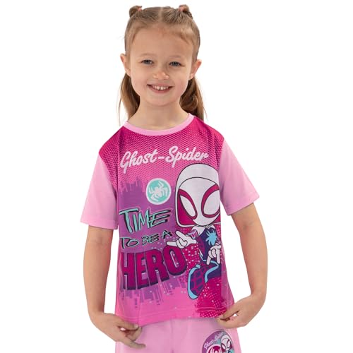 Marvel Girls Pajamas, Spidey And His Amazing Friends Kids Pj Sets, Ghost Spider Pajama Set For Summer3