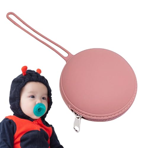 Chaies Portachupetes de silicona, bolsas de viaje de silicona | Bolsa de almacenamiento portátil de silicona impermeable - Pequeña bolsa de almacenamiento con cremallera y cuerda para llaves de