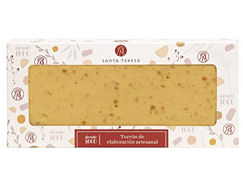Santa Teresa - Turrón de Jijona Blando - Elaborado artesanalmente con almendra Marcona de calidad suprema
