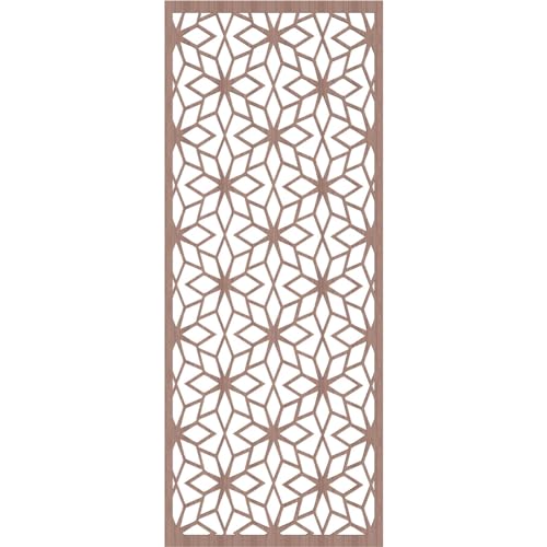 Image of 23 3 /8 inchW x 59 3 /8 inchH x 3 /8 inchT Lake Decorative Fretwork Wood Wall Panels, Walnut