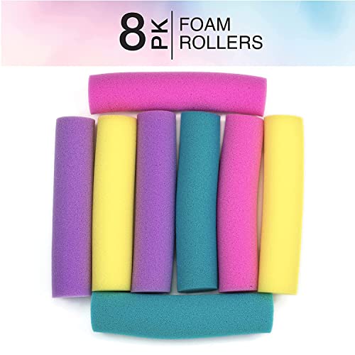Conair Foam Hair Rollers For Big Loop Curls, Hair Rollers, Hair Curlers In Assorted Sizes, 8 Count #TOP1