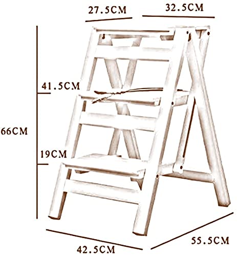 Escabeau pliable bois massif multifonction échelle 3 marches