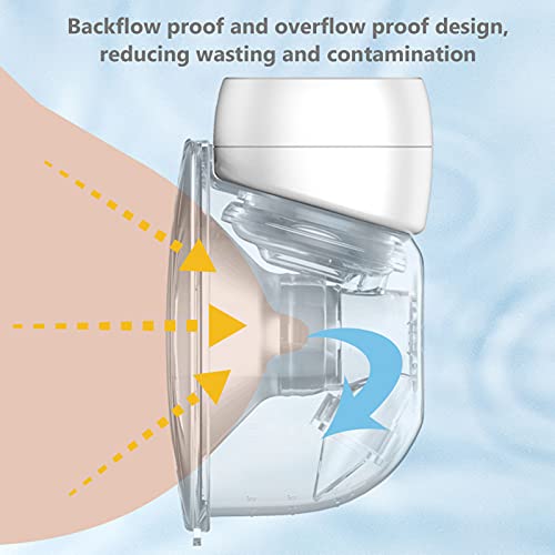 Putybudy 2Pcs Wearable Electric Breast Pump, Hands Free Invisible Electric Low Noise Breast Pump With 3 Modes 9 Levels Suction Led Touchscreen Display, Gifts For Moms Breastfeeding, 24Mm Flange/ White #TOP4