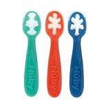 Nuby Baby's First Spoons Set (3-Pack) Feeding Utensils for Babies, 6 Months+
