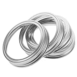 ARTSEWPLY 4 Stück Teiliges Edelstahl Sprösslingsringe für Einmachgläser Rostfreie Praktische Schraubringe mit Abgerundeten Kanten Einfache Installation Geeignet für Reguläre Glasmund gläser