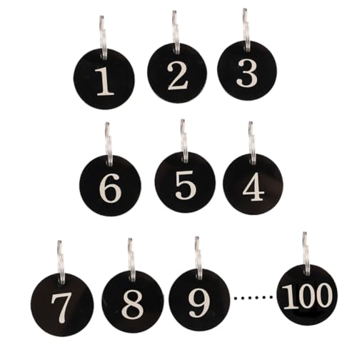 Bagues d'identification d'hôtel en acrylique noir Beavorty pour clés