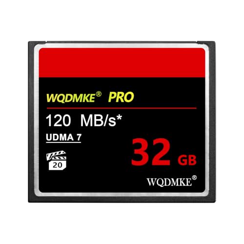 WQDMKE CF Memory Card 32GB UDMA Speed Up to 120MB/s Camera Cards