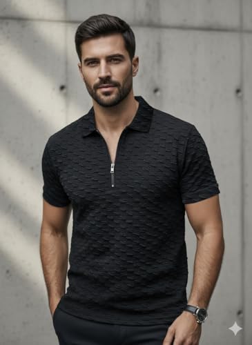 Image of Preneum Men's Poly Cotton Rich Solid Polo Tshirt | Collar Tshirts | Half Sleeves | Plain-Regular Fit (Available in Plus Sizes)