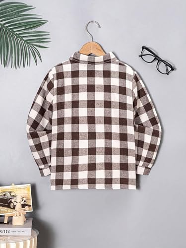 Image of TAGAS Boys Checkered Shirt | Kids Plaid Casual Shirts | Short Sleeve Regular wear Clothes for Boys | Stylish Summer, Party, Holiday, Beach