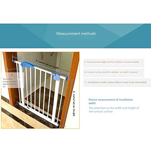 Pet Playpens Safety Gates Extra Wide Baby Safety Gate per Scale Porte Porta in Metallo Pet Pet Pet Porto per Gated Dogs Scala-Balusters/125-134Cm