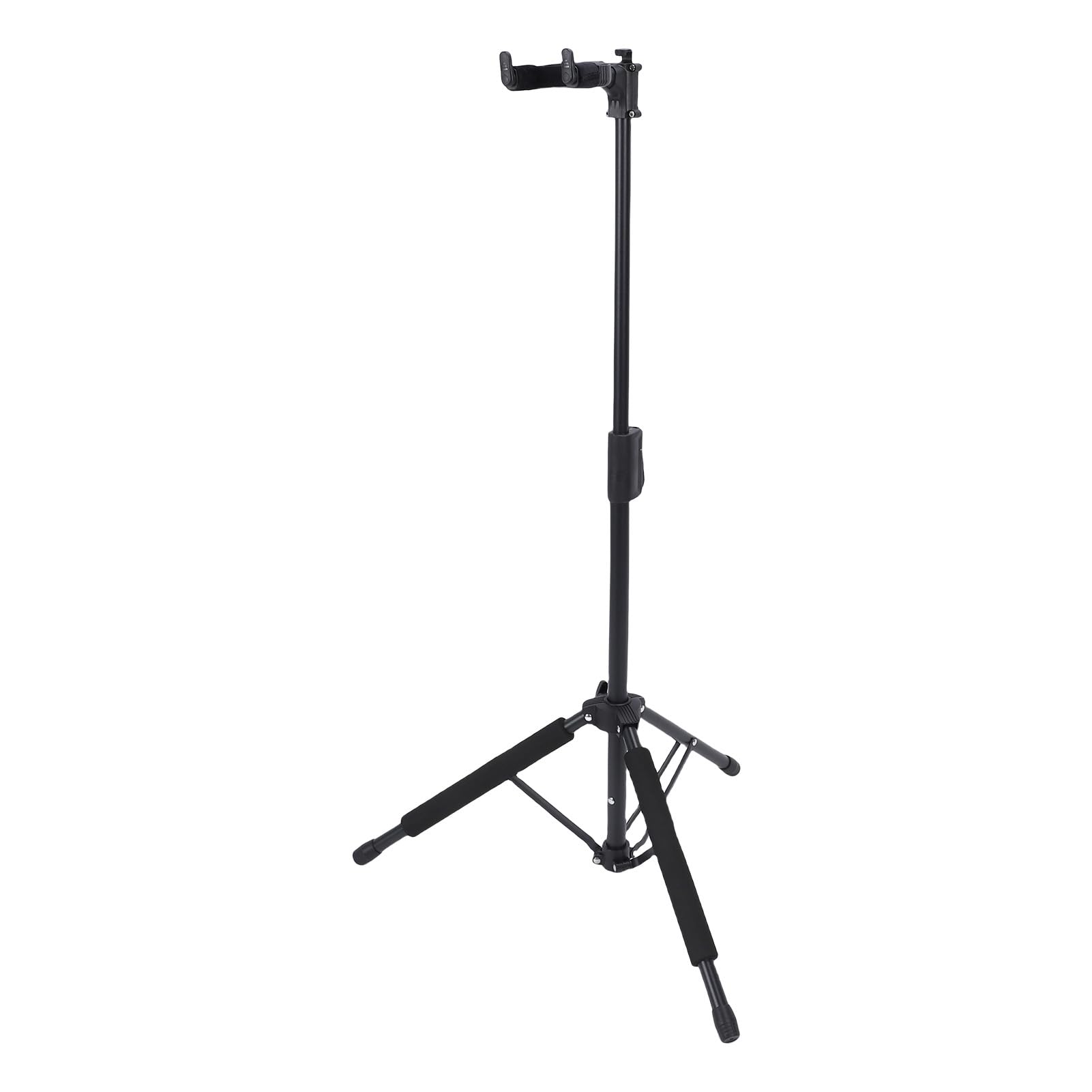 RiToEasysports Regulowany Uchwyt do Stojaka na gitarę z Haczykiem z automatyczną blokadą grawitacyjną, Stojak z żelazną ramą z miękką flanelową wyściółką do Akustycznego Elektrycznego Klasycznego