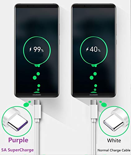 Super Charging Cable Replacement For Huawei P30 Pro 5A Supercharge Usb Type C Cable, 3.3Ft Super Fast Charge Type-C Cable For Huawei P20 Pro, Mate 20 Pro, Mate 10 Pro, P10 Plus, Mate 20 (White) #TOP3