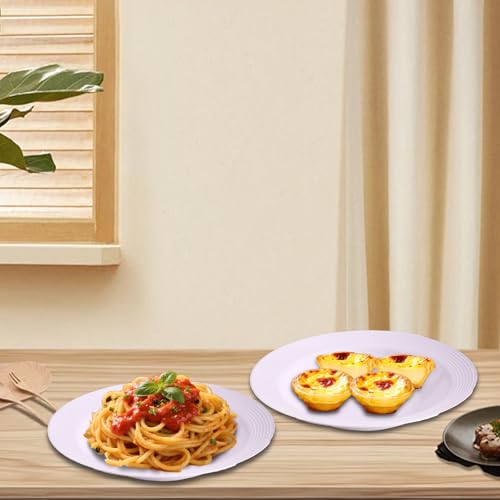 imposyu Set mit 6 tiefen Suppentellern aus Kunststoff, wiederverwendbar, bunt, 22 x 3,8 cm, tiefe Teller aus Kunststoff für Nudeln, Salate, Steaks