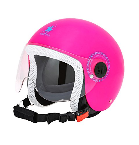 Scotland Casco Demi Jet de niño, Rosa Neón, Talla M