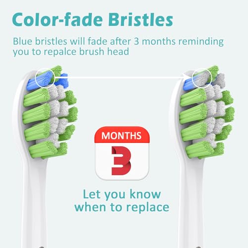 GottaShine Replacement Toothbrush Heads for Philips Sonicare Replacement Heads, Compatible with Phillips Sonicare Snap-on Electric Tooth Brushes, 8 Pack - Thumbnail 3