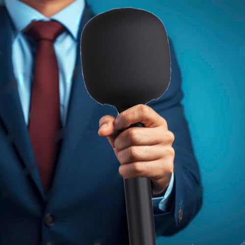 Image of Magnetic Mic Holder Handheld Stand for DJI Mic 2, Hollyland LARK M2 M1 MAX C1 Wireless Microphone, Interview Go Stick and Foam Cover Pop Filter