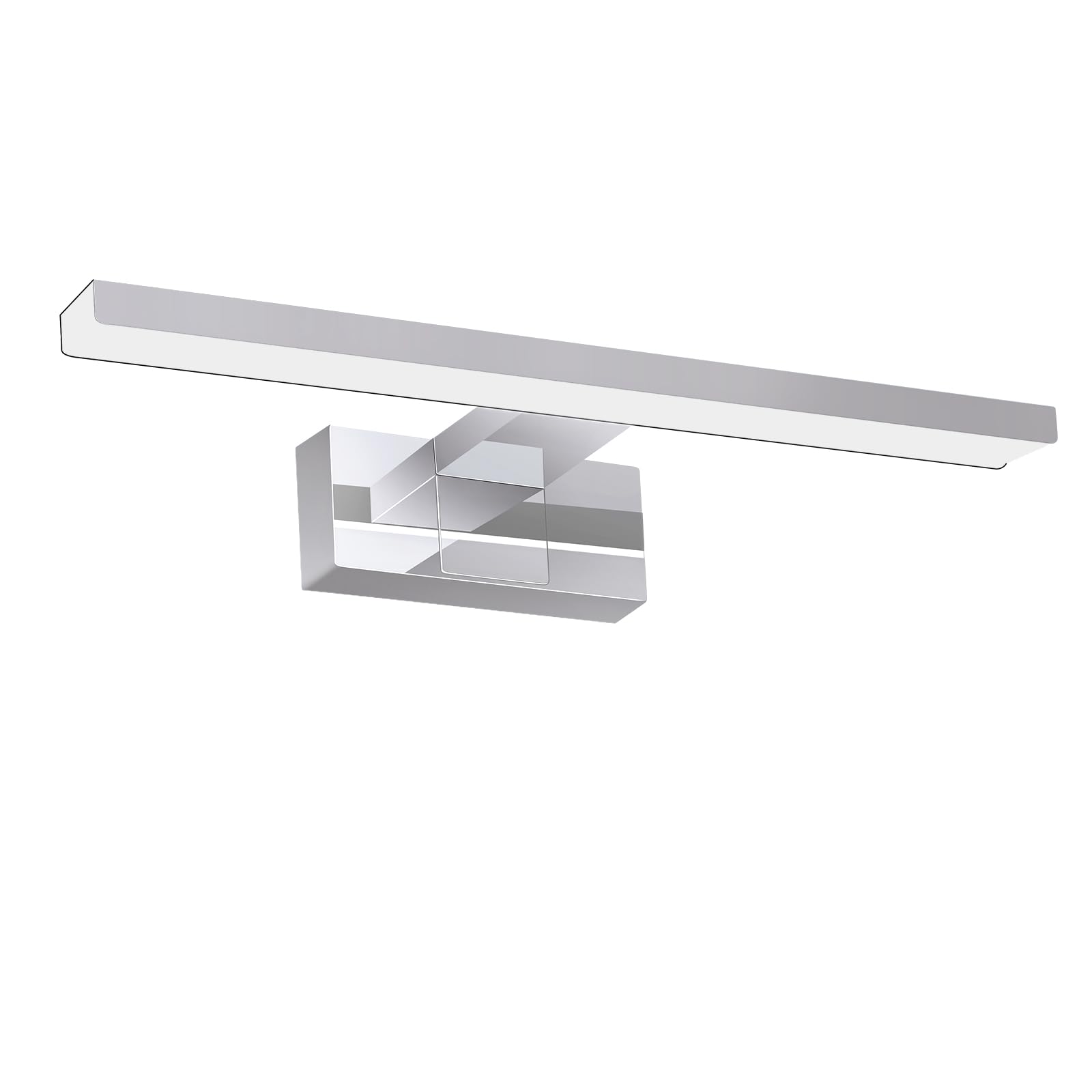 Homefire Luz de pared para espejo de baño LED - 8W, 40cm Cromo, impermeable IP44, neutro 4000K, moderna, para baño, sótano, cocina, armario de cromado