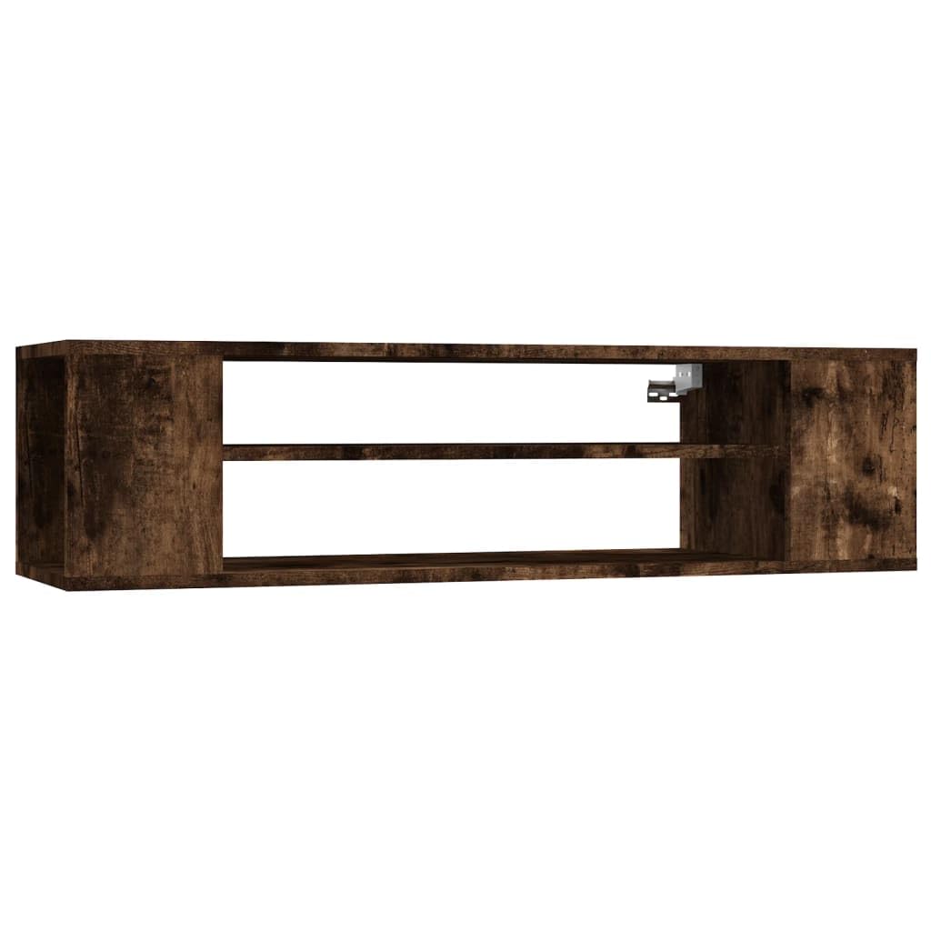 vidaXL Mobile TV Pensile Rovere Fumo 100x30x26,5 cm Legno Multistrato, mobiletto, mobiletto HiFi, Mobile per dispositivi multimediali, Supporto TV