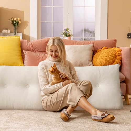 UUluhao Travesseiros de cunha, solteiro, GG, cinza claro, cabeceira de leitura, almofadas de encosto