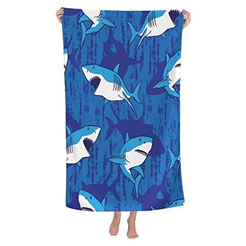 COMFAR Shark Beach Towel for Kids Cover
