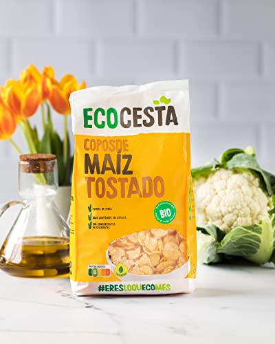 Miniatura 3 de Ecocesta - Copos Ecológicos De Maíz Tostado - Maxi Pack De 750 G - Alto Contenido En Fibra - Aporta Una Dosis Extra De Energía - Cereales De Desayuno - Aptos Para Veganos