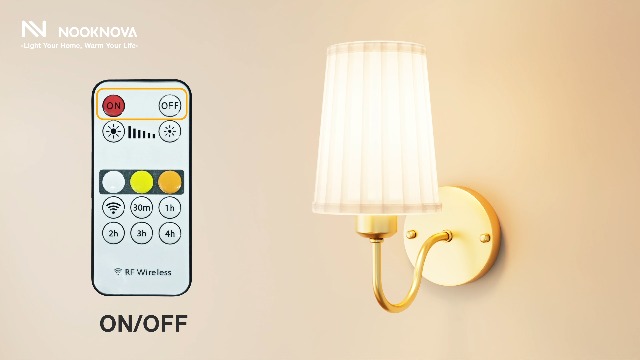 Image of Battery Operated Wall Sconce Set of 2, Rechargeable Wall Sconces with 10000mAh Dimming Magnetic Bulb, Wireless Battery Powered Wall Lights with Pleated for Bedroom Living Room Gallery Hallway,Black