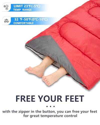 image for JEAOUIA Sleeping Bags for Adults Cold Weather - 20 Degree Big&Tall Siz
