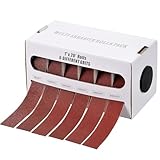 6 Rollen Schleifpapier Rolle 25mm x 6m, Schmirgelleinen Schleifpapier Set mit 6 Körnungen 80/150/240/320/400/600, Schleifpapierrollen im Spender für Holz Metall Möbel Polieren