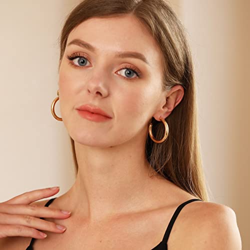 6 Pairs Gold Hoop Earrings For Women Multipack, Small Cute Stud Earring Pack For Girls, Hypoallergenic Drop Dangle Earrings By Yonikyu Style 1 #TOP3