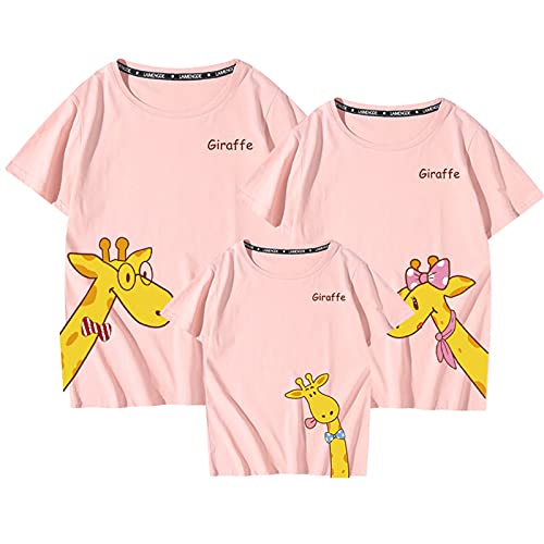 [ＪＵＴＡＯＰＩＮ＼ジュタオピン] 親子 ペアルック tシャツ ママ 夏 親子コーデ かわいい お揃い tシャツ 半袖 おしゃれ 家族 ペアルック トップス 親子 tシャツ ランキング 親子 ペアルック ブランド ペア パパ ベビー リゾート 女の子 男の子 キッズ mka5739-PK-MA-M