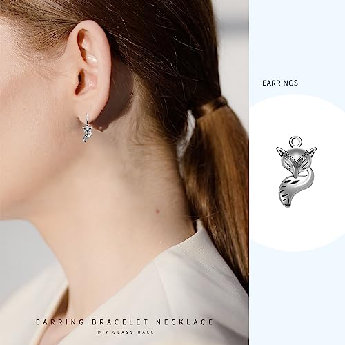 45Pcs Antique Silver Plated Fox Charms Pendant Diy Bracelets Necklace Jewelry Making Craft Wholesale 24Mmx13Mm(A318) #TOP3