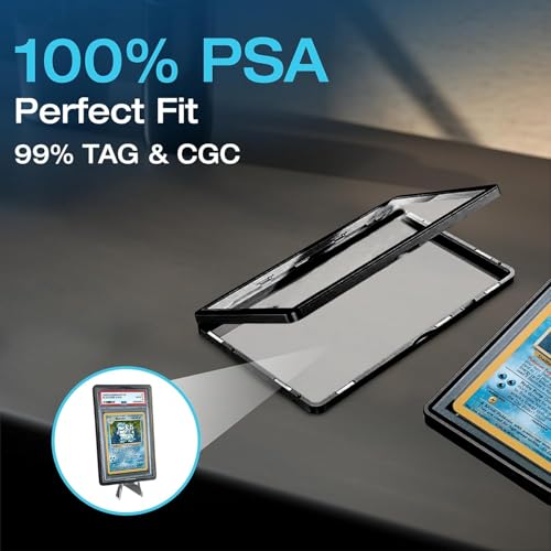 Protector de tarjetas PSA de metal con tres estuches magnéticos anti UV 4
