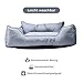 United Colors of Benetton. Pets - Hundebett, Ergonomisches Bett, für Mittelgroße Hunde, Aus Polyester, Waschmasschinegeeignet, Grau, Größe M, 65x50x20 cm