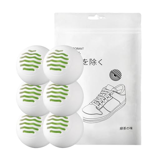 Bolas desodorizantes – 6 bolas desodorizantes eficaces para zapatos, ambientador de zapatos, mini eliminador de olores de zapatos de aromaterapia, bola eliminadora de olores, respetuoso con el medio