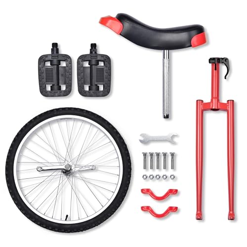 Image of WinSpin 16 inch /18 inch / 20 inch / 24 inch Wheel Unicycle Leakproof Butyl Tire Wheel | Cycling Outdoor Sports Fitness Exercise Health Red