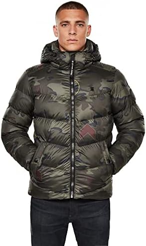 G-STAR RAW Men's Whistler Hdd Puffer Jacket, Forest Night Circle