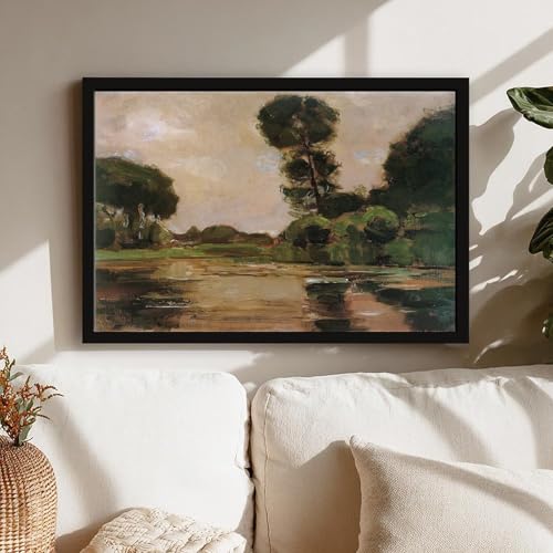 Toile Lonely Tree Sun Mondrian cadre premium pour salon - 7