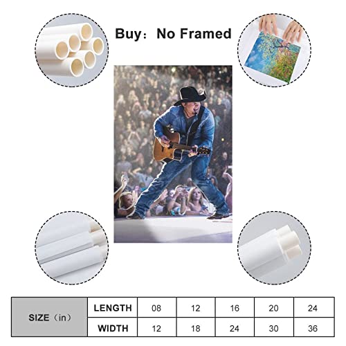 Garth Brooks American Rock Singer Concert Foto Star Poster Decoratief Schilderij Canvas Muur Kunst Woonkamer Posters… - Image 3