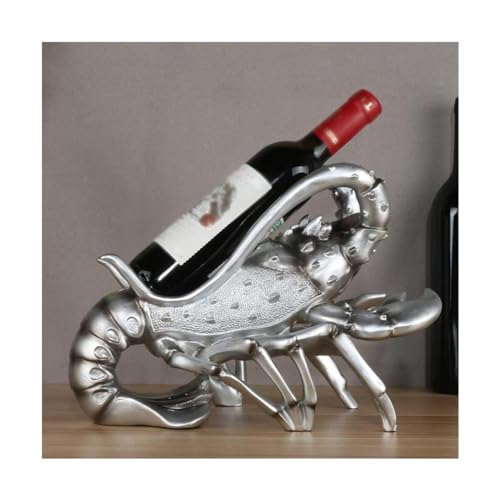 Estante de vino de bambú creativo de langosta para vino, adornos para botellas de vino, soporte para botellas de vino, bar en casa, gabinete de vino, estante de vino, adornos de escritorio, estante de
