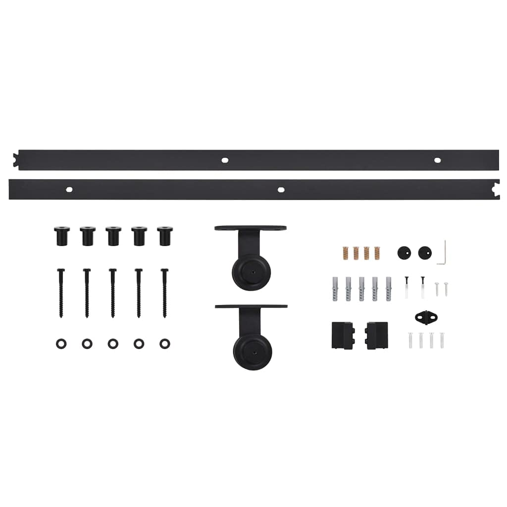 vidaXL Puerta Corredera con Herrajes Entrada Corrediza Deslizante Hogar Cuarto de Baño Salón Sala de Estar Habitación ESG Vidrio y Aluminio 102x205 cm
