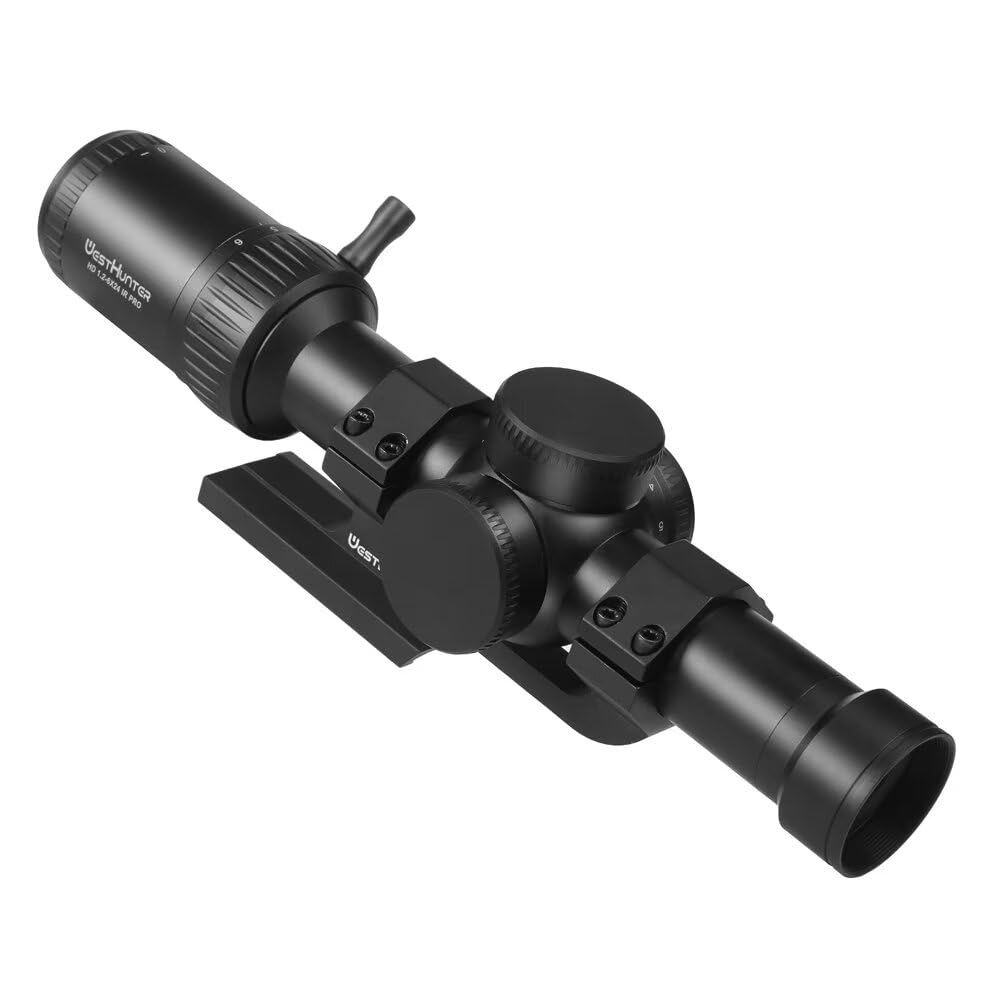WestHunter Optics HD-S 1.2-6x24 IR Pro Precisión Miras Telescópicas, Exclusivo para Competiciones Deportivas de Corta Distancia| Picatinny Kit