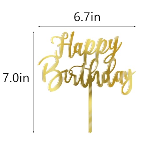 Yuinyo MS-327 Handmade Happy Birthday Cake Topper, Happy Birthday Cake Bunting Decor,Birthday Party Decoration Supplies thumb #2
