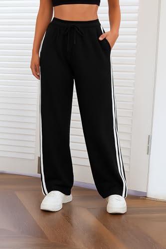 Image of dockstreet Straight Wide fit Long Length Open Bottom Jogger for Women /Trending Multi Pocket Style, Relaxed Casual Pants for Women