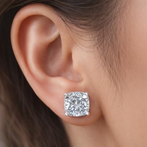 Image of 925 Sterling Silver Earrings for Women & Woman | Stud Earrings for Women | Daily Wear Silver Jewellery | Gift for Wife, Girlfriend, Mother, Sister | Rakhi Gift for Sister